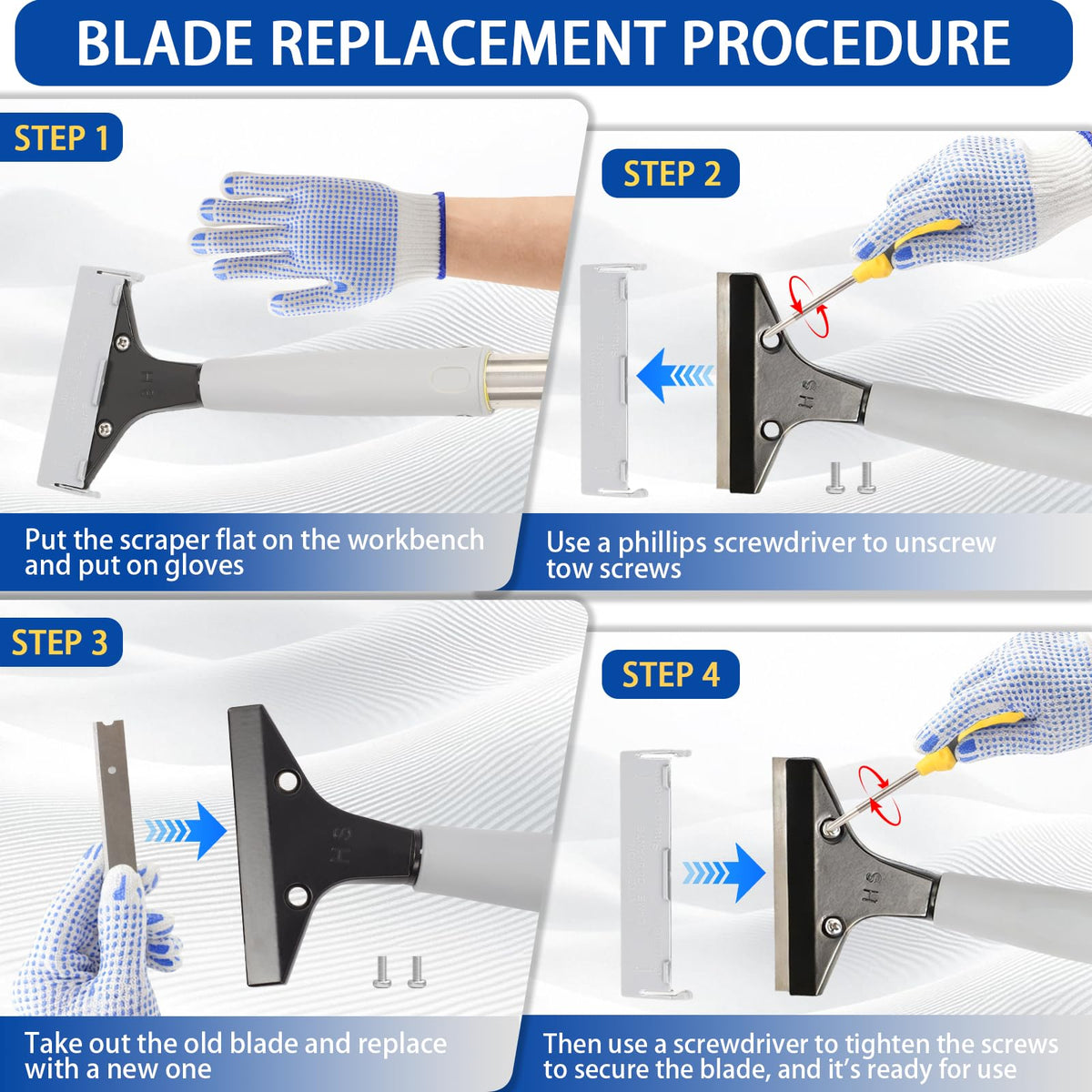 Long handle design reduces bending and strain during cleaning tasks