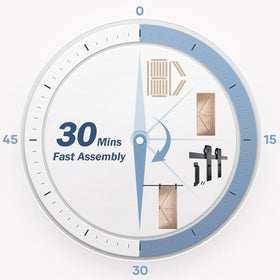FREDBECK pull handle on barn door adds functional, easy-grip hardware.