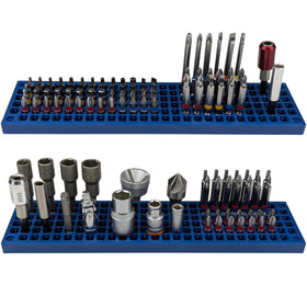 FREE ZONE Bit Organizer 158-hole tray with clear visibility for quick access.