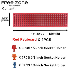 FREE ZONE bit organizer quick-access side view for fast bit changes.