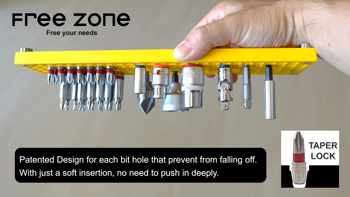 Easy row-access design for quick bit changes during drilling