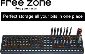FREE ZONE easy-access slots speed bit changes with drills.