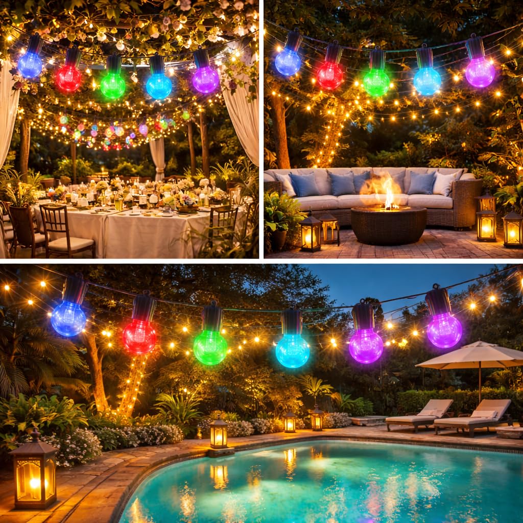 FREECUBE expansive yard lighting creates inviting outdoor ambiance.