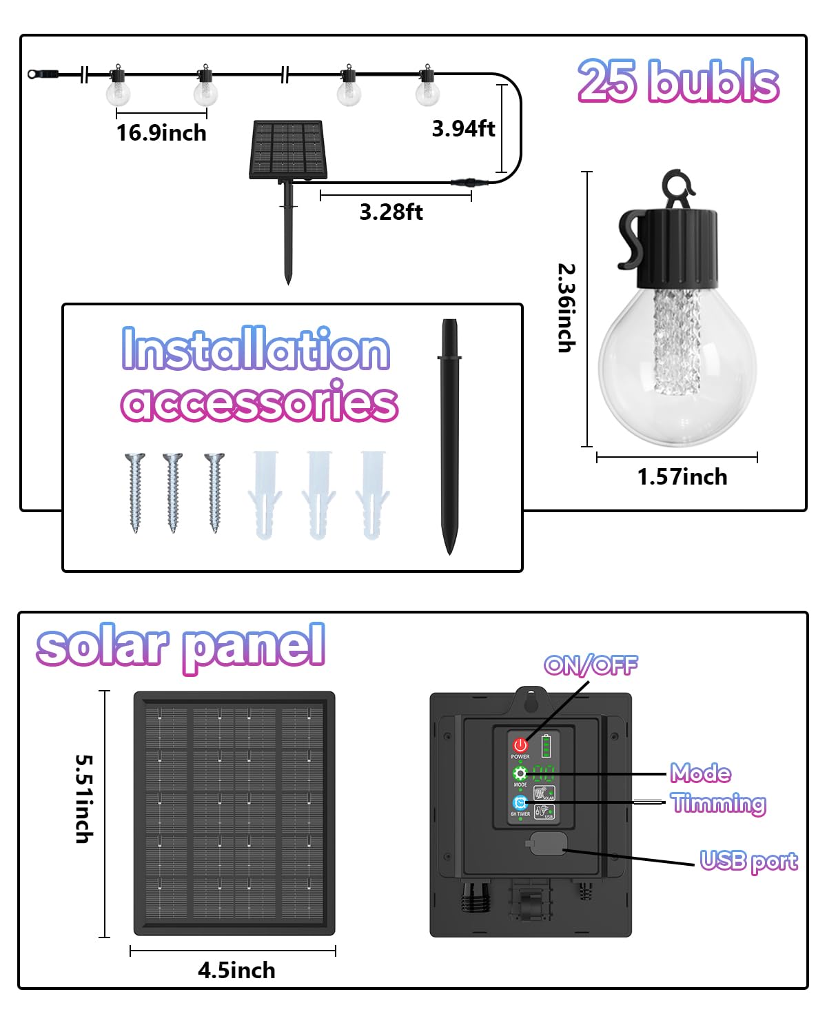 FREECUBE G40 globe bulbs provide a cozy outdoor glow.