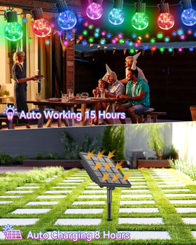 FREECUBE upgraded solar panel powers long-lasting evening lighting.