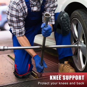 FREEKYROCK flooring-gardening-use knee pads protect knees on hard floors and soft soil.