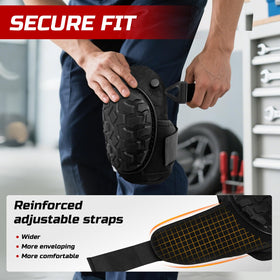 FREEKYROCK knee pads with soft foam padding provide long kneeling comfort.