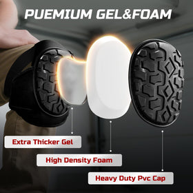 FREEKYROCK knee pads adjustable straps stay secure during work.