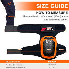 FREEKYROCK knee pads with reinforced PVC shell for durability.