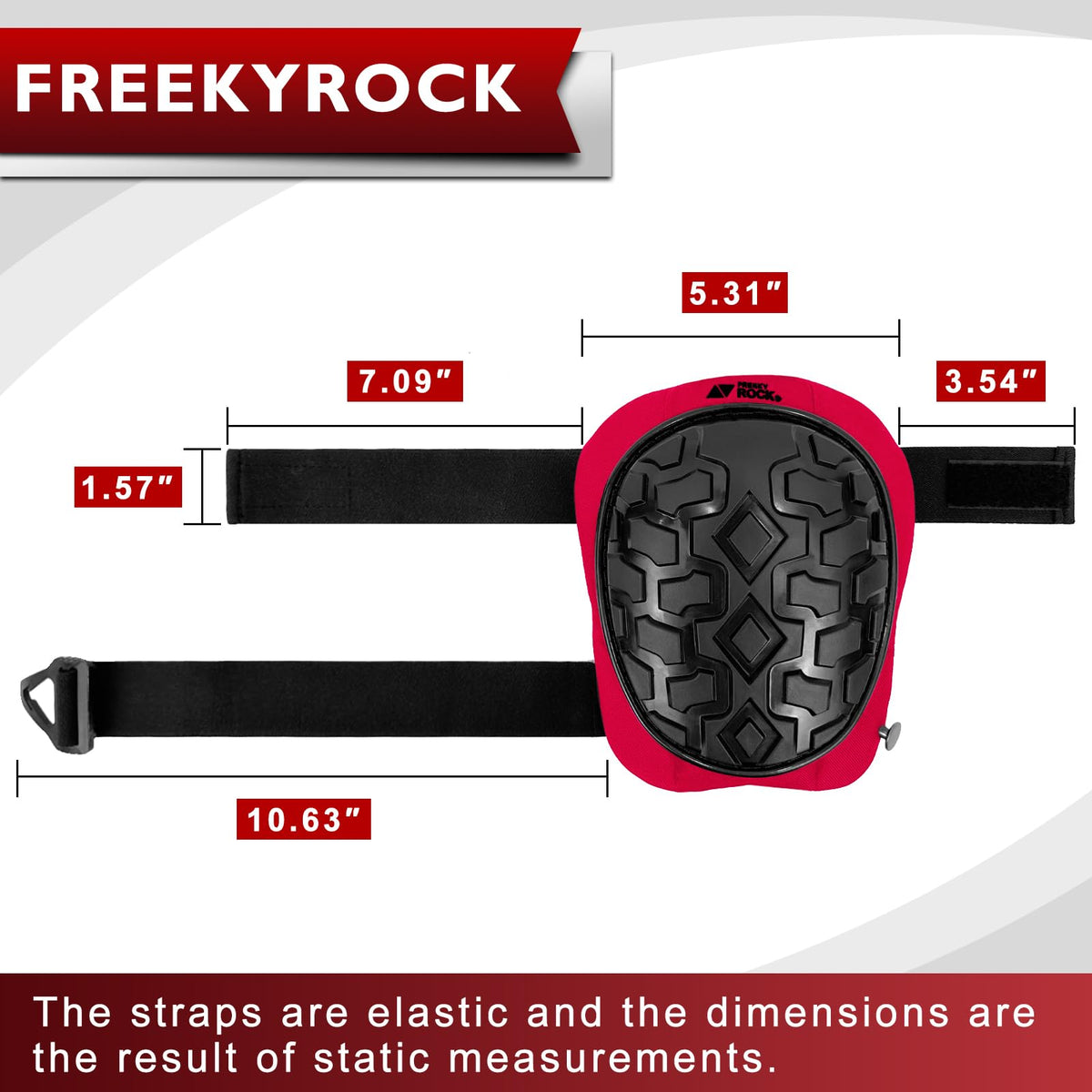 FREEKYROCK knee pads feature gel cushion to absorb impact during gardening and flooring work.