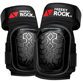 FREEKYROCK knee pads with non-slip cap for secure grip on rough surfaces