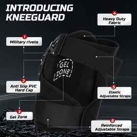 FREEKYROCK knee pads quick-fasten buckle for easy on and off.
