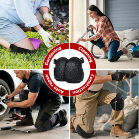 FREEKYROCK knee pads hang loop for convenient storage between jobs.