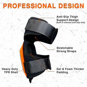 FREEKYROCK knee pads thick gel padding cushions impact during hard work.