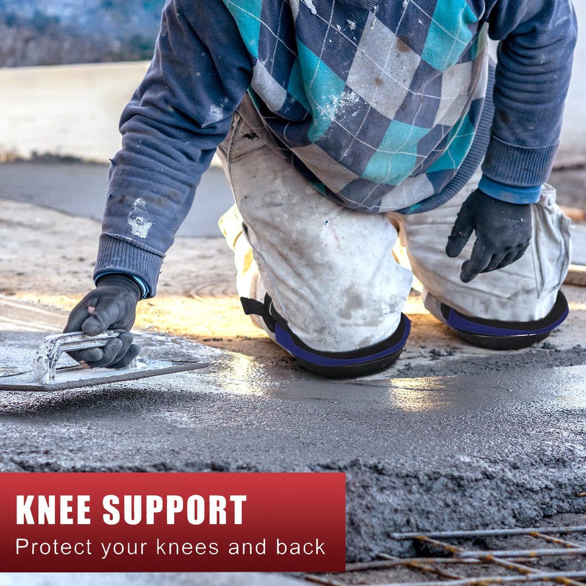 FREEKYROCK knee pads with adjustable straps ensure a secure, customizable fit