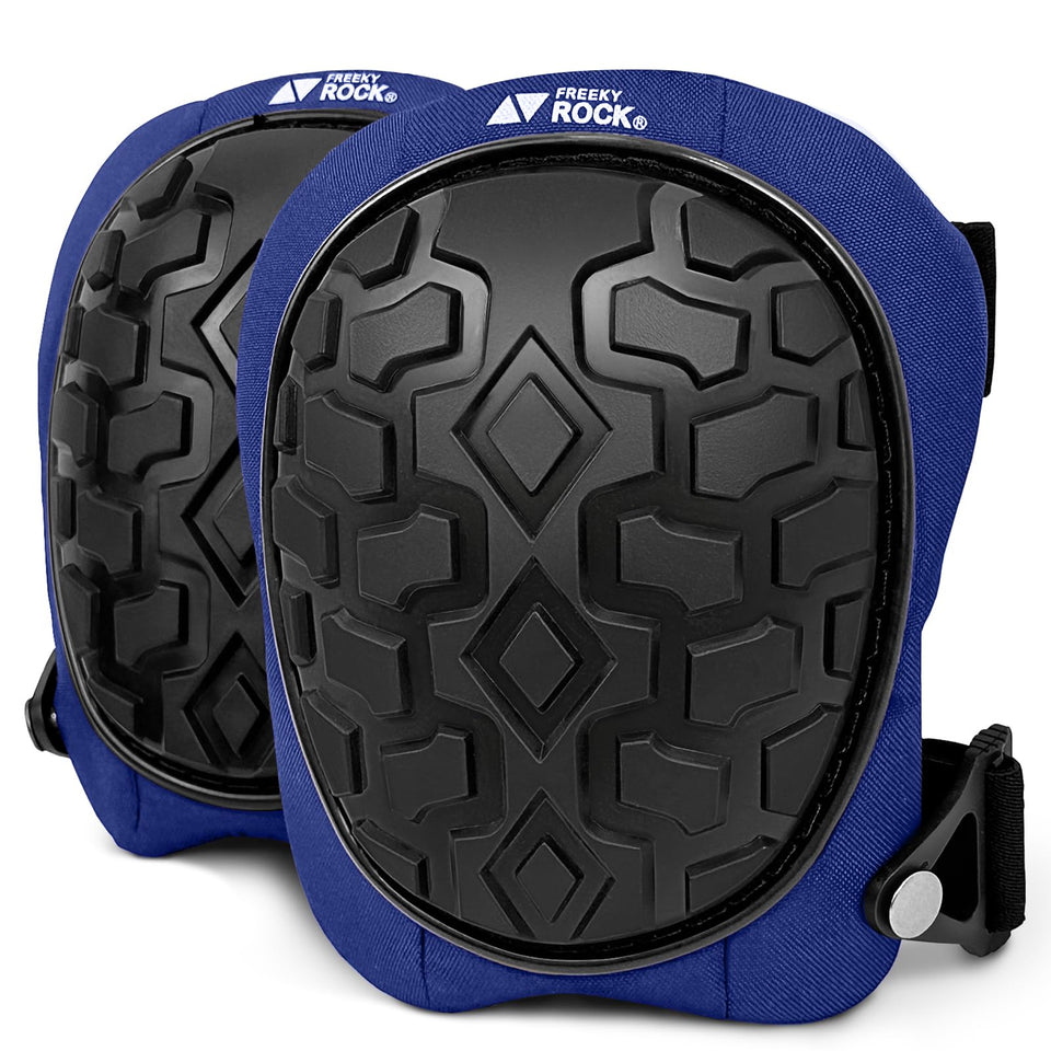 FREEKYROCK knee pads with heavy-duty cap provide protection during tough construction tasks