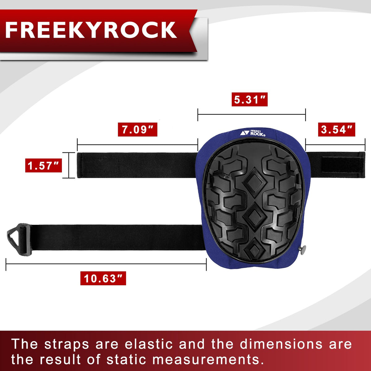 FREEKYROCK knee pads with high-density foam offer soft support on hard surfaces
