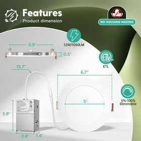 FREELICHT 1050 lumens canless downlight delivering bright ambience with low energy use.
