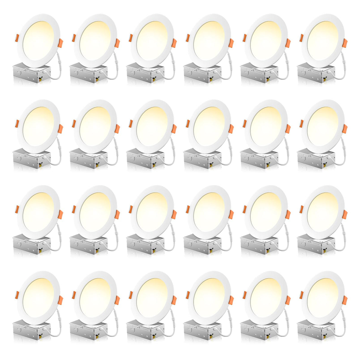 FREELICHT 6-inch recessed light with junction box showing energy-saving design for modern kitchens.