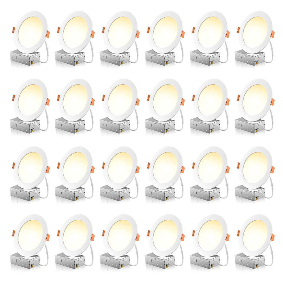 FREELICHT 6-inch recessed light with junction box showing energy-saving design for modern kitchens.