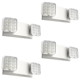 FREELICHT 4-pack LED emergency lights illuminate commercial spaces during outages.