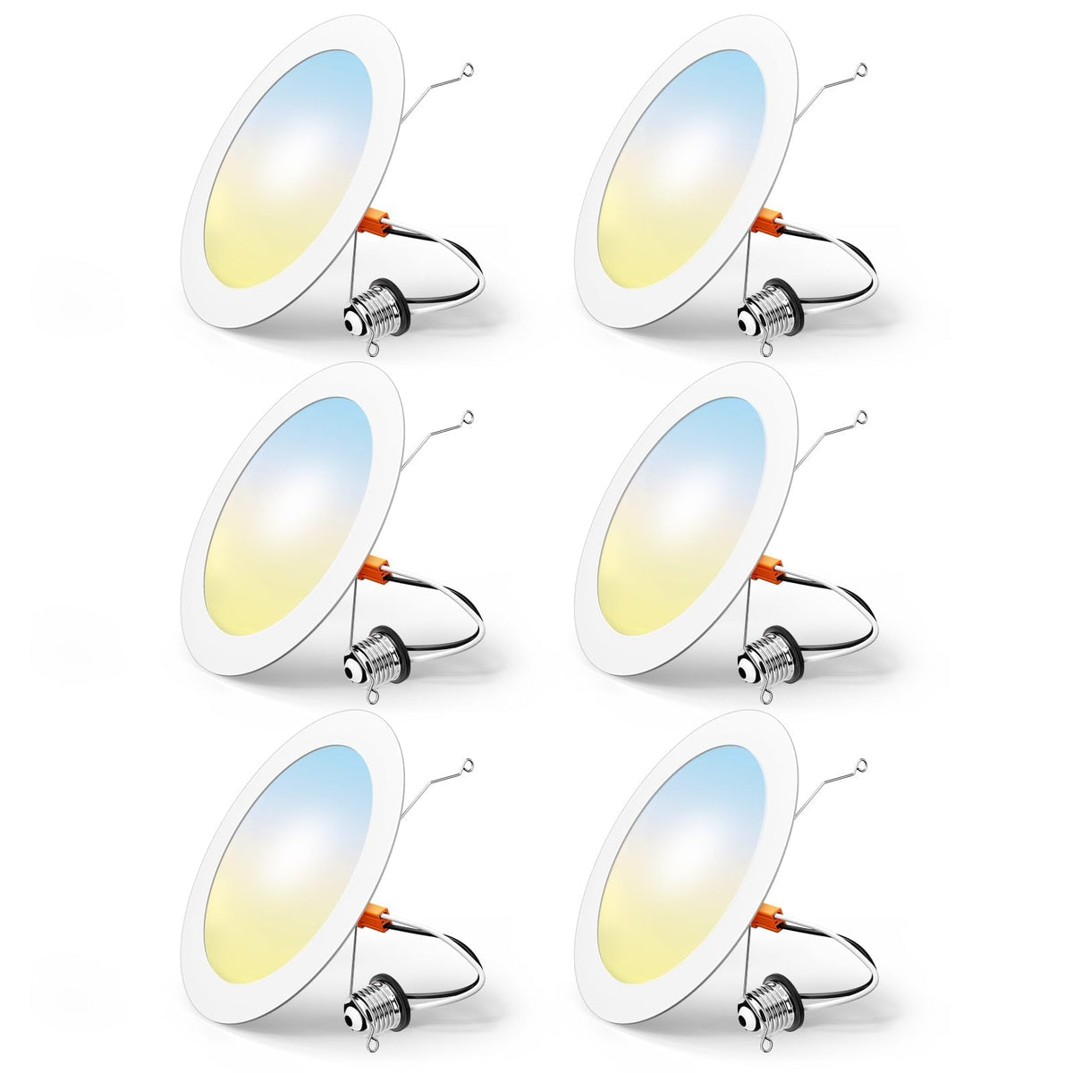 FREELICHT 6-pack LED recessed light with selectable colors for flexible mood lighting.
