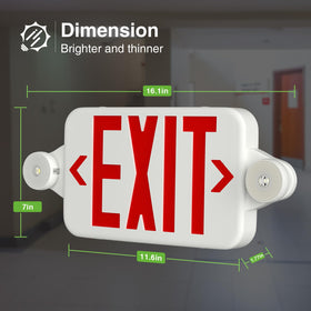 FREELICHT 6 Pack red exit signs battery backup for outages