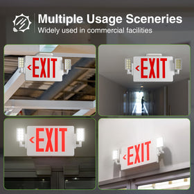 FREELICHT 6 Pack red exit signs ceiling mount option in installation