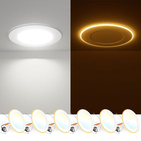 FREELICHT 6in can light with night light mode creates cozy warm glow for living areas