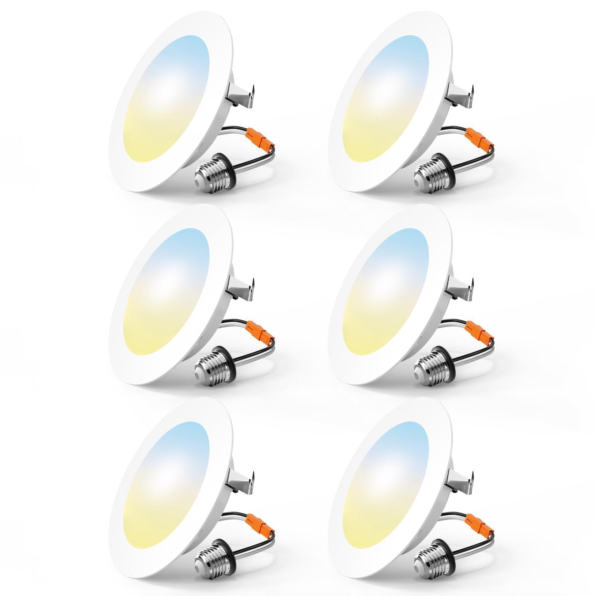 FREELICHT 6-pack 4in retrofit LED recessed lighting for quick, seamless installation