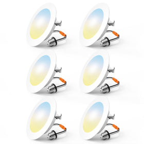 FREELICHT 6-pack 4in retrofit LED recessed lighting for quick, seamless installation