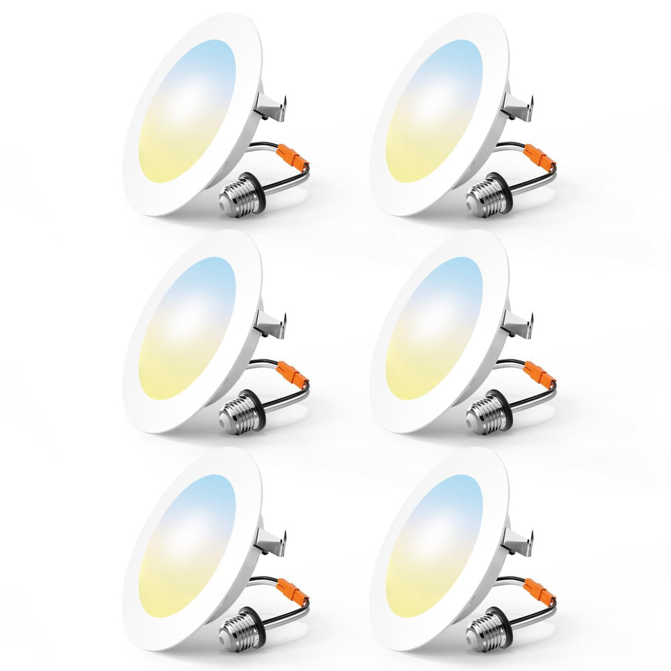 FREELICHT 6-pack 4in retrofit LED recessed lighting for quick, seamless installation