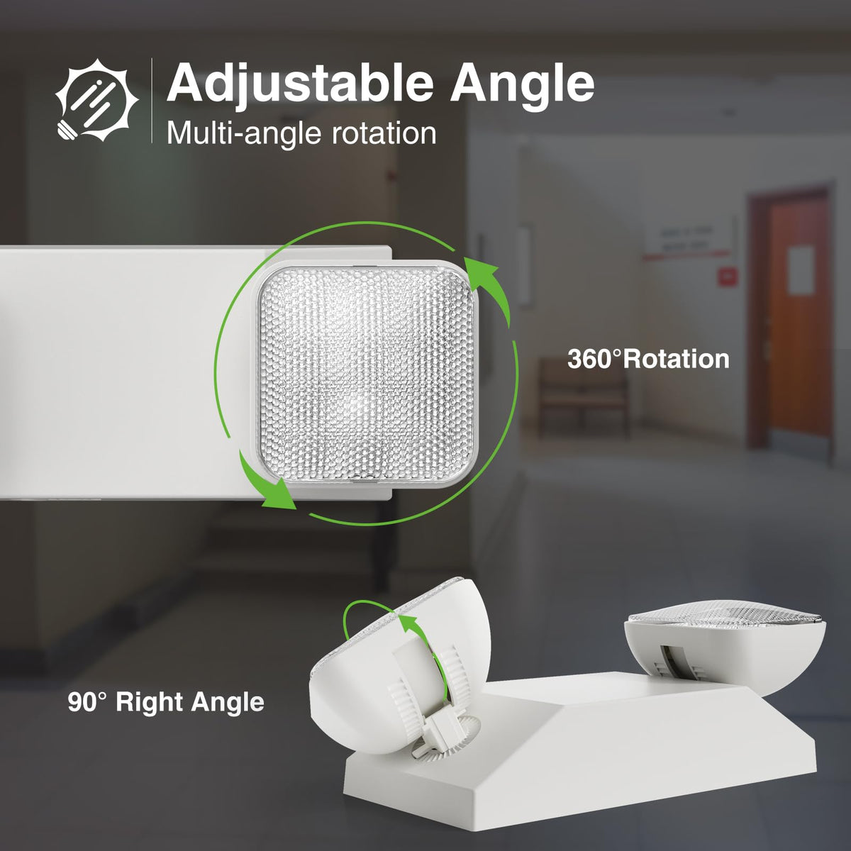 FREELICHT battery backup powers LEDs for up to 90 minutes during outages.