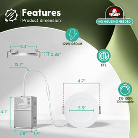FREELICHT dimmable canless wafer for smooth light levels