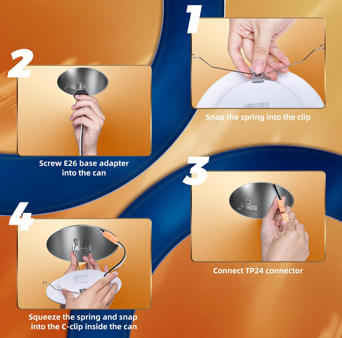 FREELICHT easy E26 base installation simplifies retrofits without extra parts.