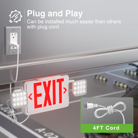 FREELICHT emergency light with adjustable LED heads for targeted exit illumination.
