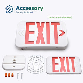 FREELICHT exit sign 6-inch red lettering for high visibility