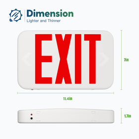 FREELICHT exit sign ceiling installation with canopy included