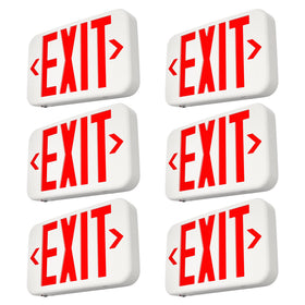 FREELICHT exit sign front view with red 6-inch letters for clear egress