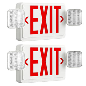 Freelicht exit sign LED 2-pack front view guides occupants to safety during outages.