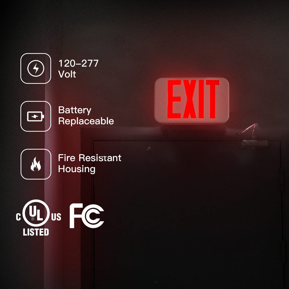 FREELICHT exit sign packaging included for quick setup