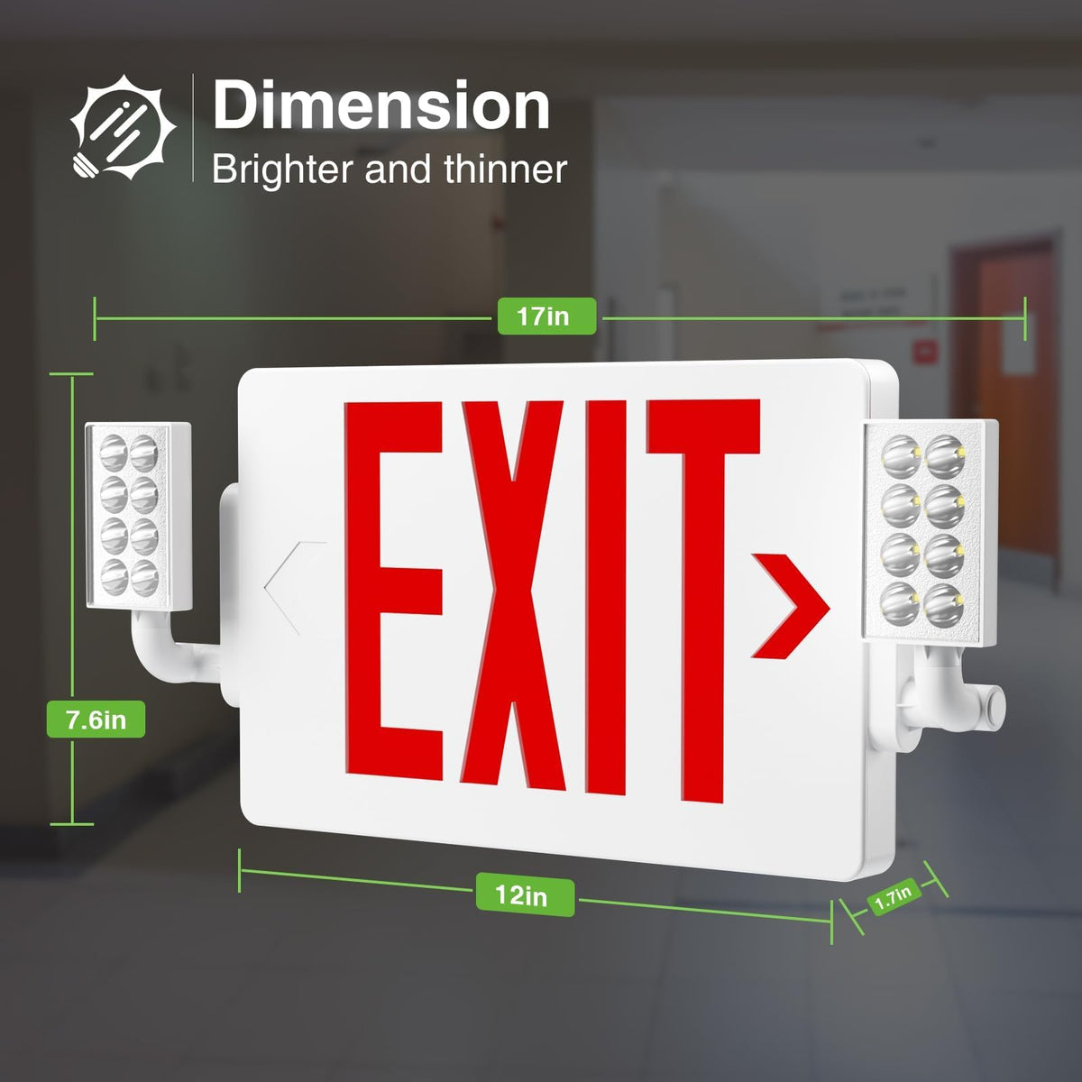 FREELICHT UL 924 certified exit sign design for safety compliance.