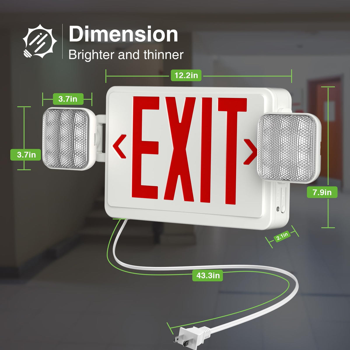 FREELICHT plug-in cord design simplifies charging and setup.