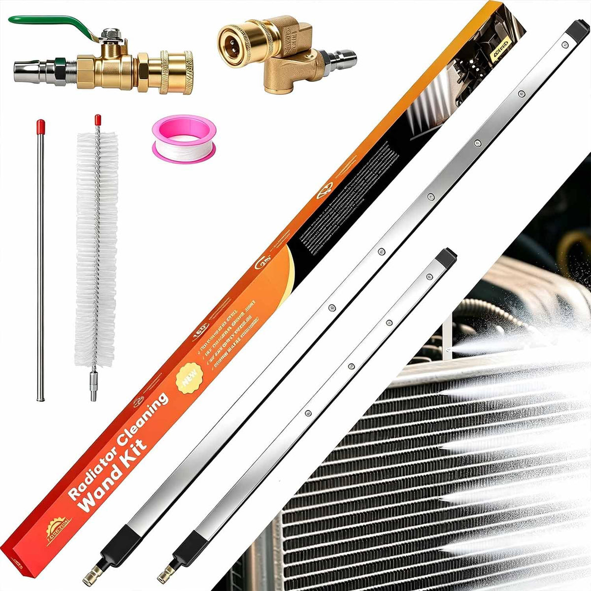 Freeyou 40in radiator wand for tight-space cleaning and maintenance