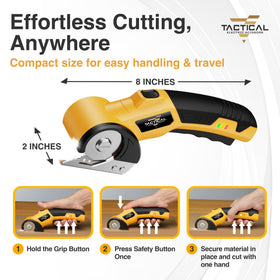 FREEZE2TRIM multi-material cutter handles cardboard, leather, plastic, and carpet smoothly.