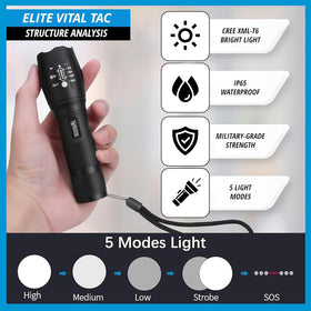 FREEZE2TRIM Vital Tac five-mode flashlight adapts to any situation