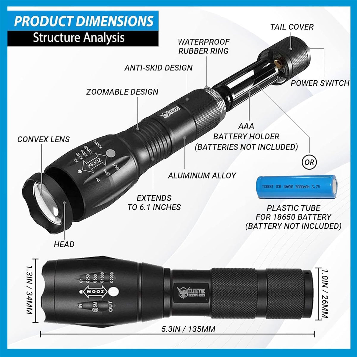 FREEZE2TRIM Vital Tac rugged aluminum body withstands harsh outdoor use