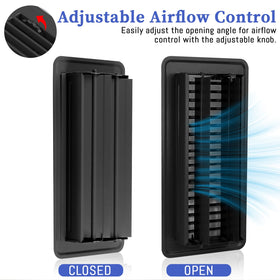 FresAgrutty vent with adjustable knob detail for controlling airflow in living spaces.