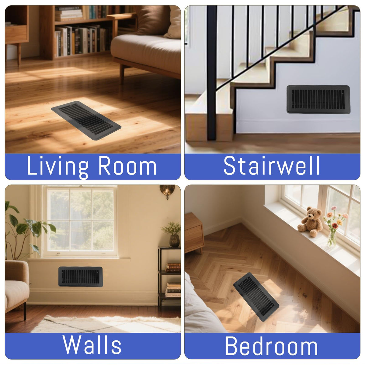 FresAgrutty edge-fit snug vent seals to prevent trips and improve floor finish.