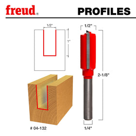 Freud 04-132 half-inch diameter bit enables precise sizing and straight edges